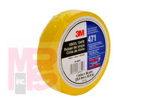 3M 471 IW Vinyl Tape Yellow 1 in x 36 yd 5.2 mil - Micro Parts & Supplies, Inc.