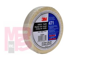 3M 471 IW Vinyl Tape White 3/4 in x 36 yd 5.2 mil - Micro Parts & Supplies, Inc.