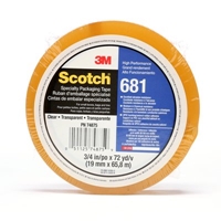 3M 681 Scotch Light Duty Packaging Tape Clear Moisture Chemical Resistant 3/4 in x 72 yd - Micro Parts & Supplies, Inc.