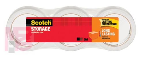 3M Scotch Long Lasting Storage Packaging Tape 3650-3  1.88 in x 54.6 yd (48 mm x 50 m) 3pk