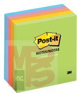 3M Post-it Notes  654-5UC 3 in x 3 in (76 mm x 76 mm) Jaipur colors 5 Pads/Pack 10 Sheets/Pad