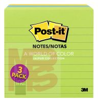 3M Post-it Notes  675-3AUL 4 in x 4 in (101 mm x 101 mm) Jaipur colors. 3 pads 200 sheets/pad