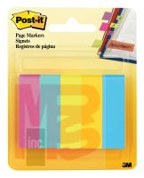 3M Post-it Page Markers  670-5AF2 1/2 in X 1-3/4 in (12.7 mm x 44.4 mm) Assorted Bright Colors