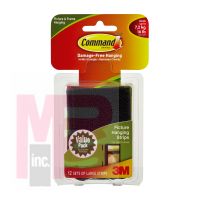 3M Command Large Black Picture Hanging Strips Value Pack 17206BLK-12ES