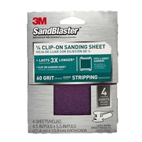 3M 9660SB-ES SandBlaster Clip-On Palm Sanding Sheets 4.5 in x 5.5 in 60 grit - Micro Parts & Supplies, Inc.