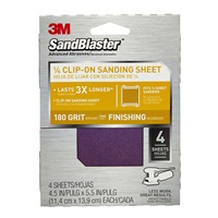 3M 9662SB-ES SandBlaster Clip-On Palm Sanding Sheets  4.5 in x 5.5 in 180 grit - Micro Parts & Supplies, Inc.