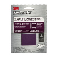 3M 9664SB-ES SandBlaster Clip-On Palm Sanding Sheets 4.5 in x 5.5 in 120 grit - Micro Parts & Supplies, Inc.