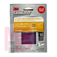 3M SandBlaster Palm Sander Sheets 99662SB-ES  4.5 in x 5.5 in 180 grit 10/pk