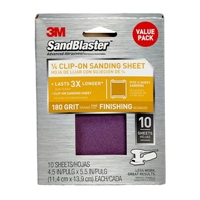 3M 99662SB-ES SandBlaster Clip-On Palm Sanding Sheets 4.5 in x 5.5 in 180 grit - Micro Parts & Supplies, Inc.