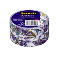 3M Scotch(R) Duct Tape 910-PPP-C, 1.88 in x 10 yd (48 mm x 9,14 m), Purple Paisley