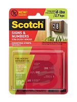 3M Scotch Signs & Numbers Mounting Strips 610P-ST  1 in x 3 in