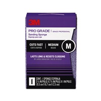 3M Pro Grade Sanding Sponge 24000M 2 5/8 in x 3 3/4 in x 1 in Medium 12/cs