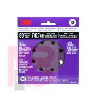 3M Pro Grade Sanding Discs  88522NA-9-B 5 in X 8 Hole 80 grit 10/pack 3 packs/inner 3 inners/case