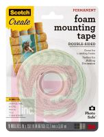 3M Scotch Foam Mounting Tape 4013-CFT  1/2 in (1.27 cm)