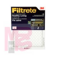 3M Filtrete Elite Allergen Reduction Filter EA00-2PK-6E-NA  MPR 2200 16 in x 20 in x 1 in (40.6 cm x 50.8 cm x 2.5 cm) 2/pk