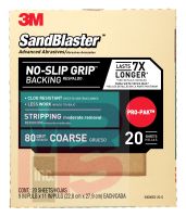 3M SandBlaster Paint Stripping Sandpaper 30080ES-20-G  80 Grit 9 in x 11 in