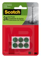 3M Scotch Self-Stick Felt Pads SP852-NA  Green .5 in x 0.0625 in