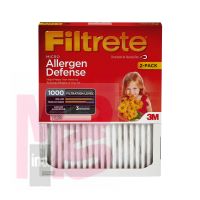 3M Filtrete Micro Allergen Reduction Filters 9820-2PK-HDW  12 in x 24 in x 1 in (30.4 cm x 60.9 cm x 2.5 cm) 2/pk 3 pks/cs