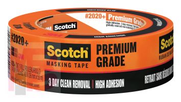 3M Scotch Masking Tape Premium Pro Grade  2020+OR36 1.41 in x 60 yd (36 mm x 55 m) Orange