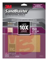 3M SandBlaster Sandpaper with NO-SLIP GRIP Backing  20150-G-4 9 in x 11 in  150-grit  4 sheets/pk