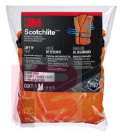 3M Reflective Construction Safety Vest with 5 Point Tear Away  Class 2 Hi-Viz Orange 94625-80030-PS 5/cs