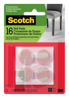 3M Scotch Round Felt Pads SP801-NA  Beige 1 in 16/pk