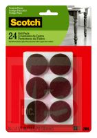 3M Scotch Round Felt Pads SP824-NA  Brown  1.5 in  24/pk