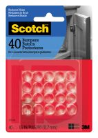 3M Scotch Self-Stick Rubber Pads SP951-NA  Clear  1/2 in  40/pk