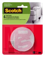 3M Scotch Round Felt Pads SP808-NA  Beige 3 in 4/pk