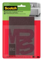 3M Scotch Rectangle Felt Pads SP820-NA  Brown  4 in x 6 in  2/pk