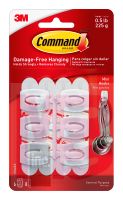 3M Command Mini Clear Hooks with Clear Strips  17006CLR-ES