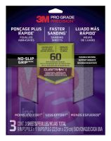 3M Pro Grade Precision Faster Sanding Sanding Sheets 60 grit Coarse  26060TRI-3 9 in x 11 in 3/pk