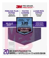 3M Pro Grade Precision Faster Sanding Sanding Sheets 120 grit Medium  27120TRI-20 9 in x 11 in 20/pk