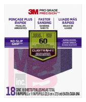 3M Pro Grade Precision Faster Sanding Sanding Sheets 60 grit Coarse  27060TRI-18 9 in x 11 in 18/pk