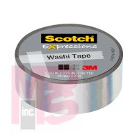 3M Scotch Expressions Washi Tape  C714-WHT 0.59 in x 275 in (15 mm x 7 m) Iridescent White