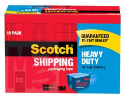 3M Scotch Heavy Duty Shipping Packaging Tape  3850-18CP  1.88 in x 54.6 yd (48 mm x 50 m)  18 Pack