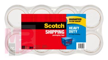 3M Scotch Heavy Duty Shipping Packaging Tape  3850-6-2BR  1.88 in x 54.6 yd (48 mm x 50 m)  8 Rolls/Pack