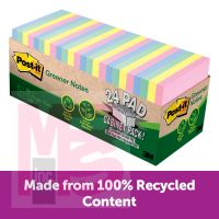 3M Post-it Notes 654R-24CP-AP  3 in x 3 in (76 mm x 76 mm) Helsinki colors Cabinet pack