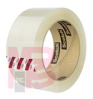 3M Scotch High Tack Box Sealing Tape 371+ Clear  48 mm x 100 m 36 per case