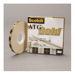 3M 908 Scotch(R) ATG Adhesive Transfer Tape Acid Free Gold 0.25 in x 36 yd 2.0 mil - Micro Parts & Supplies, Inc.