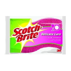 3M 445 Scotch-Brite Large Delicate Care Scrub Sponge 4.4 in x 2.6 in x .8 in - Micro Parts & Supplies, Inc.