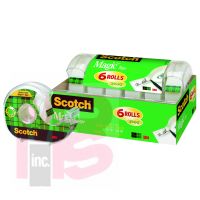 3M Scotch(R) Magic(TM) Tape 6122MP, 3/4 in x 650 in 6 Pack