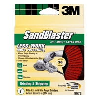 3M 9678 SandBlaster Right Angle Grinder Multi-Layer Disc 36g 4 1/2 in 9678 36g 4 1/2 in - Micro Parts & Supplies, Inc.