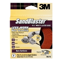 3M 9679 SandBlaster Right Angle Grinder Multi-Layer Disc 60g 4 1/2 inch - Micro Parts & Supplies, Inc.