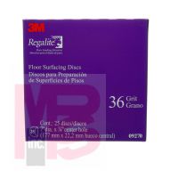 3M 09270 Regalite Floor Surfacing Discs 7 in x 7/8 in 752I 36 Grit - Micro Parts & Supplies, Inc.