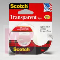 3M 174 Scotch Transparent Tape 1/2 in x 1000 in - Micro Parts & Supplies, Inc.