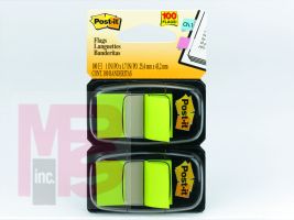 3M 680-BG2 Post-it Flags 1 in x 1.719 in (2.54 cm x 4.31 cm) Bright Green - Micro Parts & Supplies, Inc.