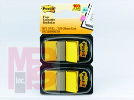 3M 680-YW2 Post-it Flags 1 in x 1.719 in (2.54 cm x 4.31 cm) Yellow - Micro Parts & Supplies, Inc.