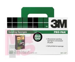 3M 901 Sanding Sponge3 3/4 in x 2 5/8 in x 1 in (9.52 cm x 6.66 cm x 2.54 cm) Medium/Coarse Grit - Micro Parts & Supplies, Inc.