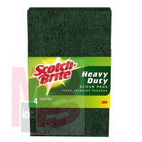 3M Scotch-Brite Heavy Duty Scour Pad 224-T  6 in x 3.8 in  12/4pk